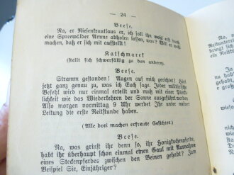 1.Weltkrieg, Die erste Instruktionsstunde, Militärischer Schwank, 26 Seiten