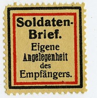 1.Weltkrieg, Marke "Soldatenbrief"