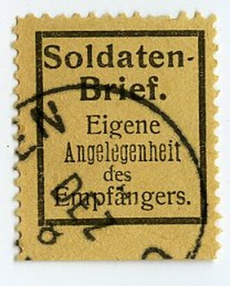 1.Weltkrieg, Marke Soldatenbrief