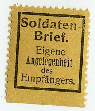 1.Weltkrieg, Marke "Soldatenbrief"