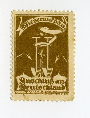Reklamemarke " Anschluss an Deutschland"
