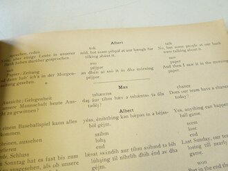 "Englisch wie mans spricht", Elementarkurs Lektion 13-24, War department technical manual, 500 Seiten, datiert 1945
