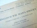"Englisch wie mans spricht", Elementarkurs Lektion 13-24, War department technical manual, 500 Seiten, datiert 1945
