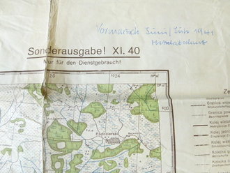 Landkarte Polen, Morocz, Sonderausgabe! Nur für den Dienstgebrauch!, datiert 1940