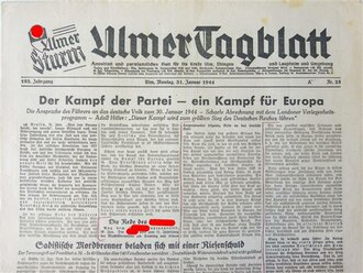 Ulmer Tagblatt, 31. Januar 1944, 193. Jahrgang, Nr. 25