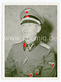 SS Führer mit Schirmmütze Studioaufnahme, Maße 12x8cm