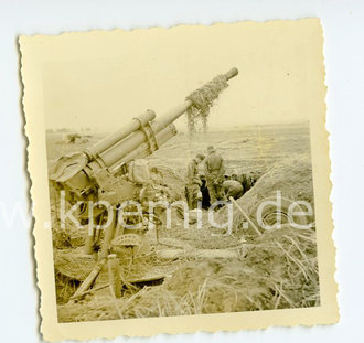 Flugabwehrkanone in Stellung, Maße 6x6cm