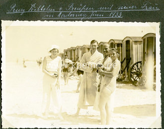 Prinz Wilhelm von Preußen auf Norderney 1933, Seite eines Fotoalbums