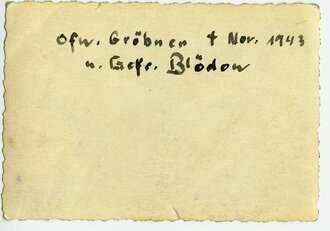 Oberfeldwebel Gröbner n. Gefr. Blödon, Maße 6x9cm, datiert 1943