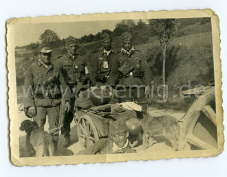 Infanterie mit zivilem Transportkarren, Maße 10x7cm