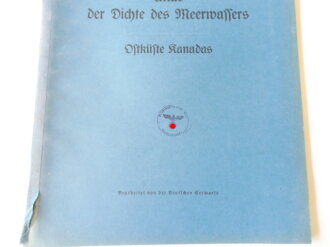 Atlas der Dichte des Meerwassers - Ostküste Kanadas (Nur für Dienstgebrauch!), Kriegsmarine