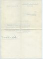 Walter Oesau, Kommodore Jagdgeschwader Richthofen, Feldpostbrief mit Anschreiben und Fotopostkarte, beides mit Original Unterschrift, datiert 1942