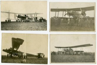 4 Fotos " englisches Riesenflugzeug", Maße 9x14cm