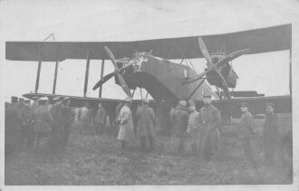 4 Fotos " englisches Riesenflugzeug", Maße 9x14cm