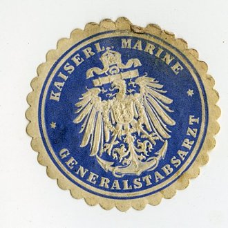 1.Weltkrieg, Siegelmarke Kaiserliche Marine, Generalstabsarzt