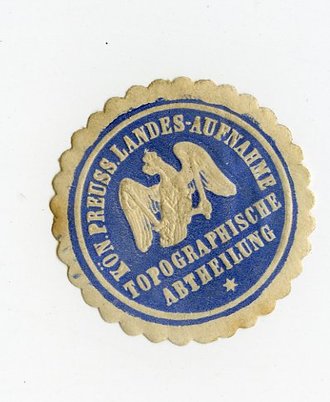 1.Weltkrieg, Siegelmarke Kön. Preuss. Landes-Afnahme Topographische Abteilung