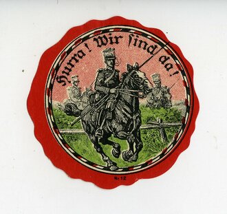 1.Weltkrieg, Patriotische Vignette, Durchmesser 5,3 cm