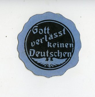 1.Weltkrieg, Patriotische Vignette, Durchmesser 4 cm