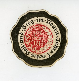 1.Weltkrieg, Patriotische Vignette, Durchmesser 4 cm