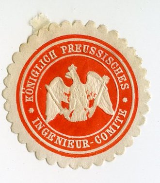 1.Weltkrieg, Siegelmarke Königlich Preussisches Ingenieur-Comite