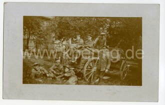 4 Fotos Fernsprechabteilung 18 datiert 1915/16, Maße 9x14cm