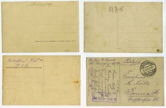 4 Fotos Fernsprechabteilung 18 datiert 1915/16, Maße 9x14cm