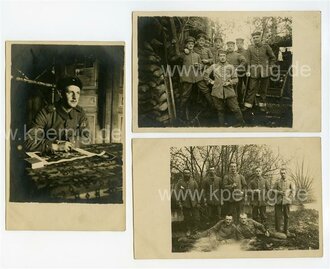 5 Fotos Fernsprechabteilung 18 datiert 1916, Maße...
