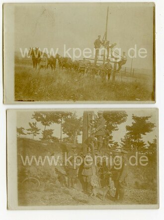 1. Weltkrieg  2 Fotos Fernsprechstelle,...