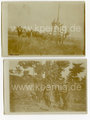 1. Weltkrieg  2 Fotos Fernsprechstelle, Nachrichtentruppe, Maße 9x6cm