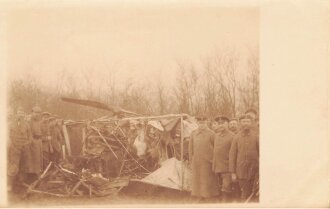 Foto abgestürztes französisches Flugzeug, Maße 9x14cm