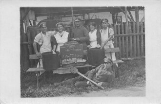 1. Weltkrieg FotoVerpflegung beim Karparthenkorps, Maße 9x14cm