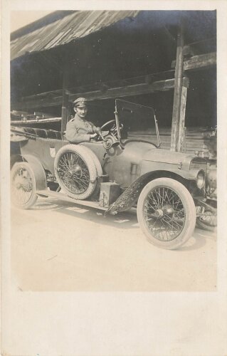 1. Weltkrieg Bayern, Fahrzeugfoto, Maße 9x14cm, datiert 1918