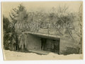 1.Weltkrieg Foto Geschütz in massiver Stellung, Maße 8x12cm, datiert 1914-18