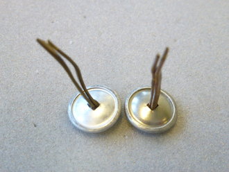 Paar Mützenknöpfe, silbern, 12,10mm