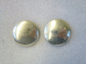 Paar Mützenknöpfe, silbern, 12,80mm