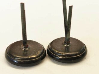 Paar Mützenknöpfe, schwarz, 13mm