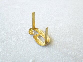 1. Weltkrieg, Schulterklappenauflage, golden, Maße 18,6x10,2mm