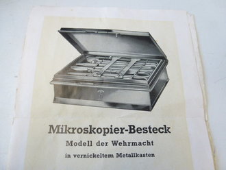 Mikroskopier Besteck, Modell der Wehrmacht