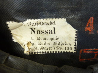 1.Weltkrieg, Schirmmütze IR120 Württemberg, Kammerstück in gutem Zustand