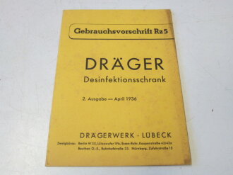 Gebrauchsvorschrift Rz5, Dräger Desinfektionsschrank...