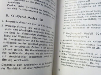 Gebrauchsvorschrift Rz5, Dräger Desinfektionsschrank von 1936, kleinformatig, 12 Seiten, komplett