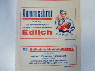 Komissbrot Verpackung Wehrmacht, sehr guter Zustand