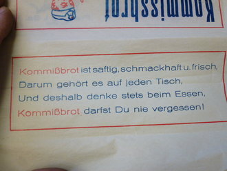 Komissbrot Verpackung Wehrmacht, sehr guter Zustand