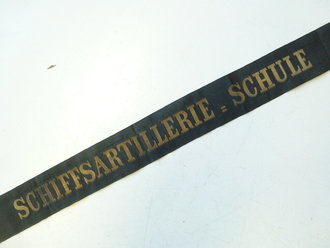 1.Weltkrieg Mützenband Schiffsartillerie-Schule Länge 116cm