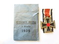 Eisernes Kreuz 2.Klasse 1939 in Tüte, beides ohne Markierung, hochstwahrscheinlich frühe  Juncker Fertigung