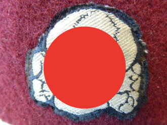 Waffen SS Fez , so getragen von moslemischen Freiwilligen der Handschar und Prinz Eugen. Effekten Originalvernäht, Kopfgrösse 56, Fehlstelle am Bund