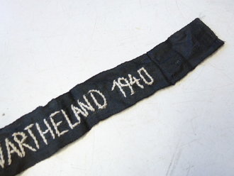 BDM Ärmelband " BDM Einsatz Popow Wartheland 1940" Länge 28,5cm