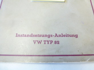 Instandsetzungsanleitung VM Typ 82, DIN A5, 48 Seiten,komplett.  Deckblatt aussen und innen beschriftet, sonst einwandfrei