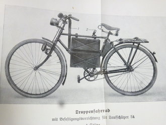 H.Dv. 293 " Das Truppenfahrrad" datiert 1942, extrem selten mit allen speziellen Halterungen