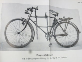 H.Dv. 293 " Das Truppenfahrrad" datiert 1942, extrem selten mit allen speziellen Halterungen